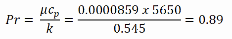 prandtl number - example