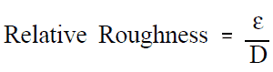 relative roughness - equation