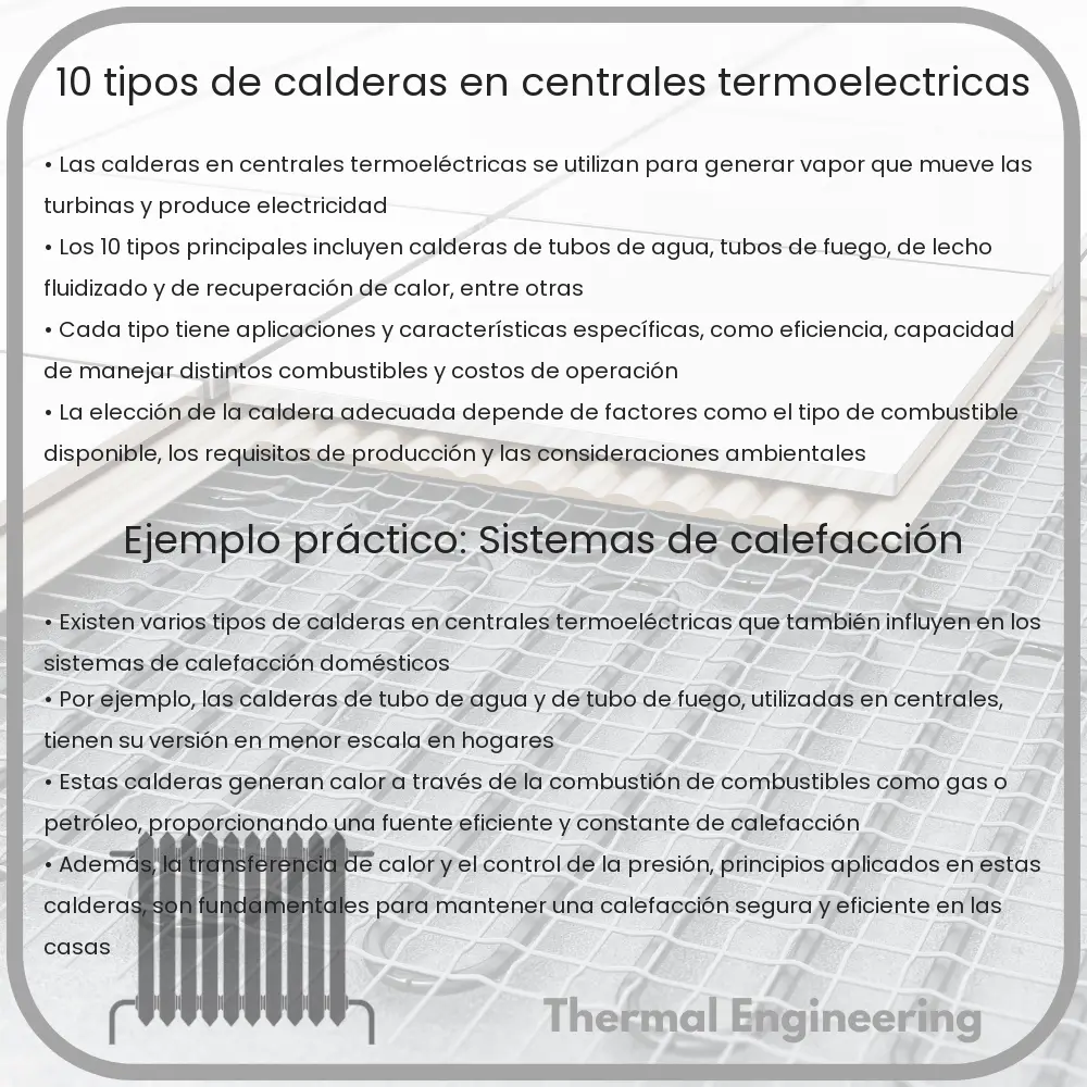 10 Tipos de Calderas en Centrales Termoeléctricas