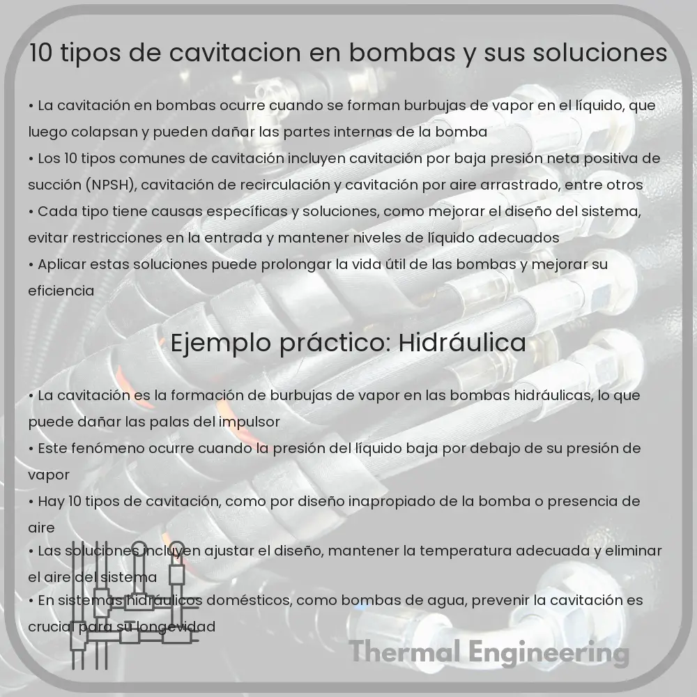 10 Tipos de Cavitación en Bombas y sus Soluciones