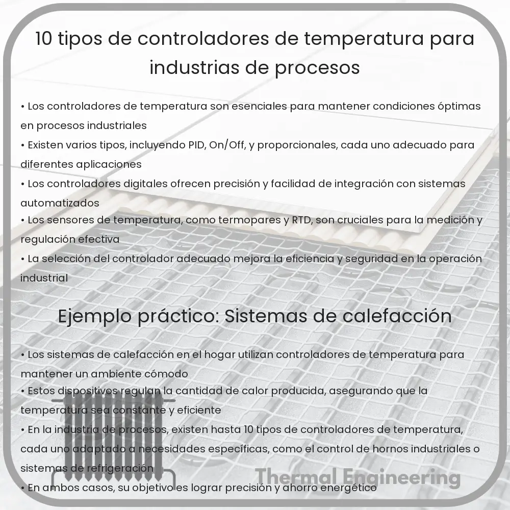 10 Tipos de Controladores de Temperatura para Industrias de Procesos