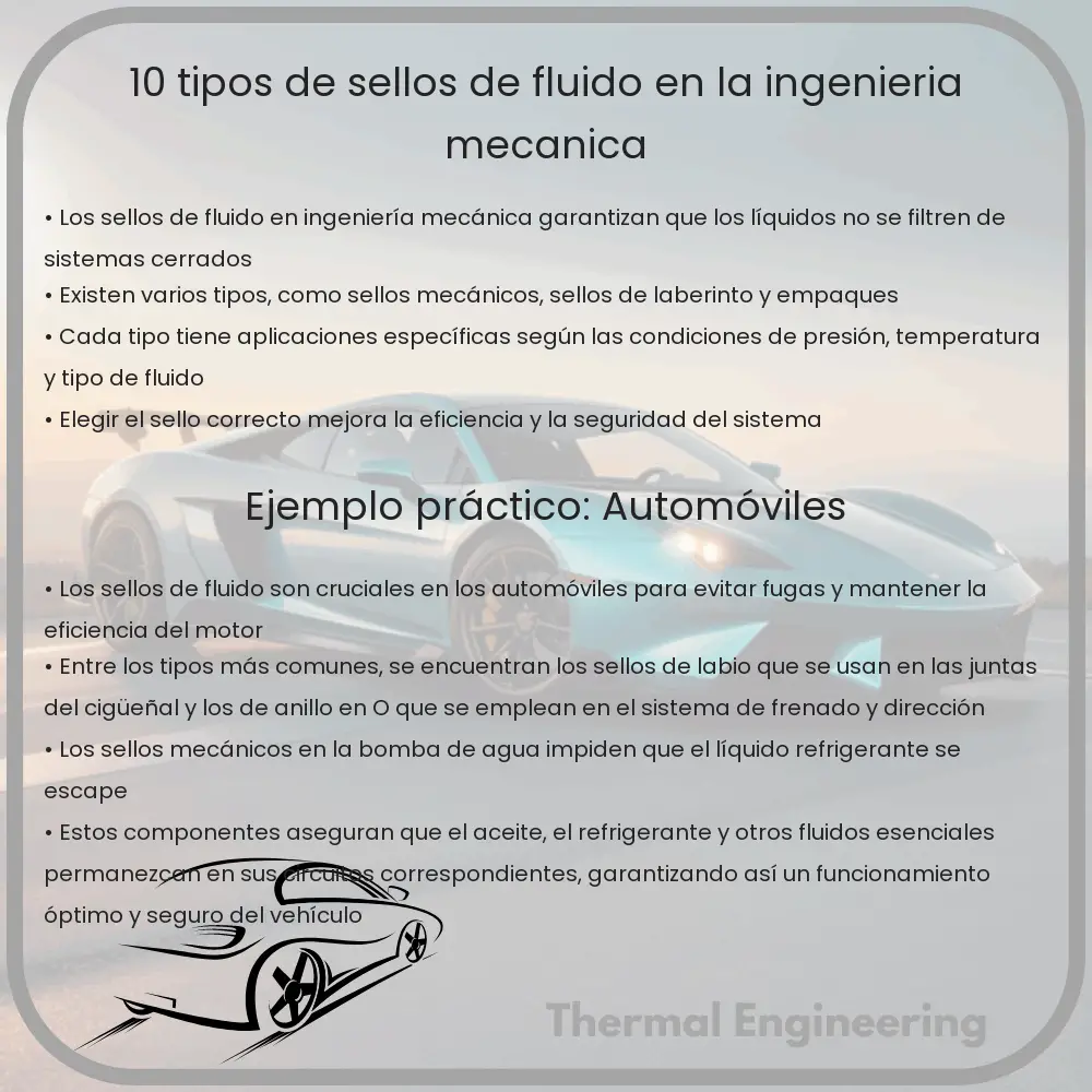 10 Tipos de Sellos de Fluido en la Ingeniería Mecánica