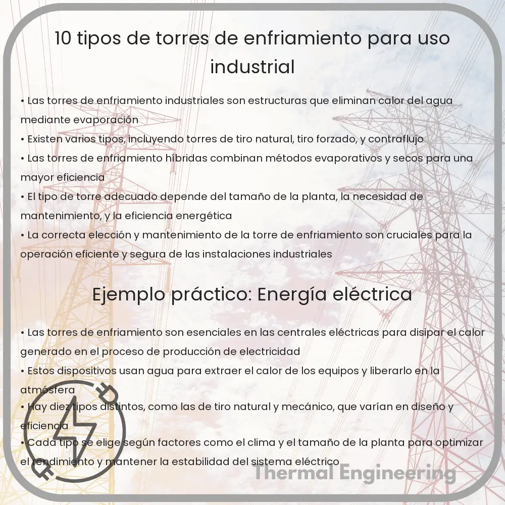 10 Tipos de Torres de Enfriamiento para Uso Industrial