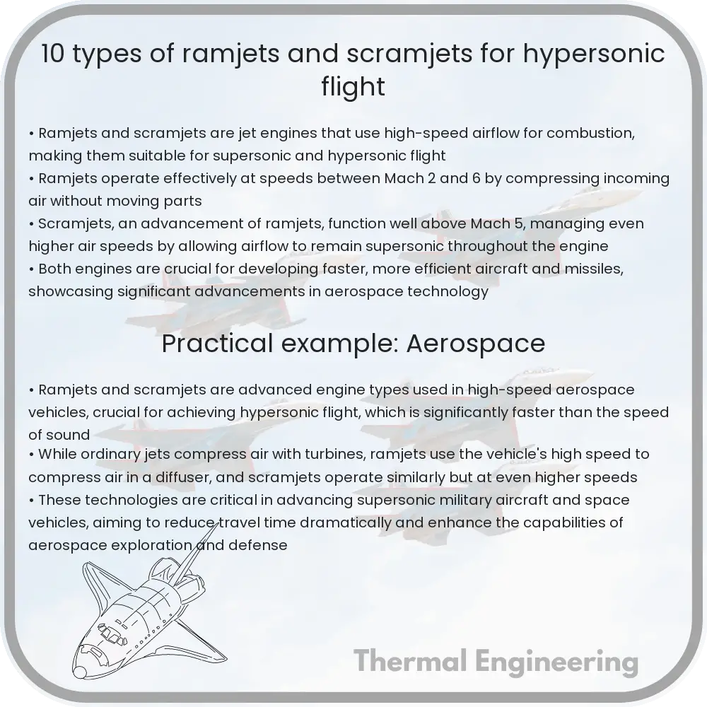 10 Types of Ramjets and Scramjets for Hypersonic Flight