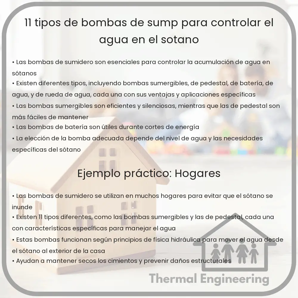 11 Tipos de Bombas de Sump para Controlar el Agua en el Sótano