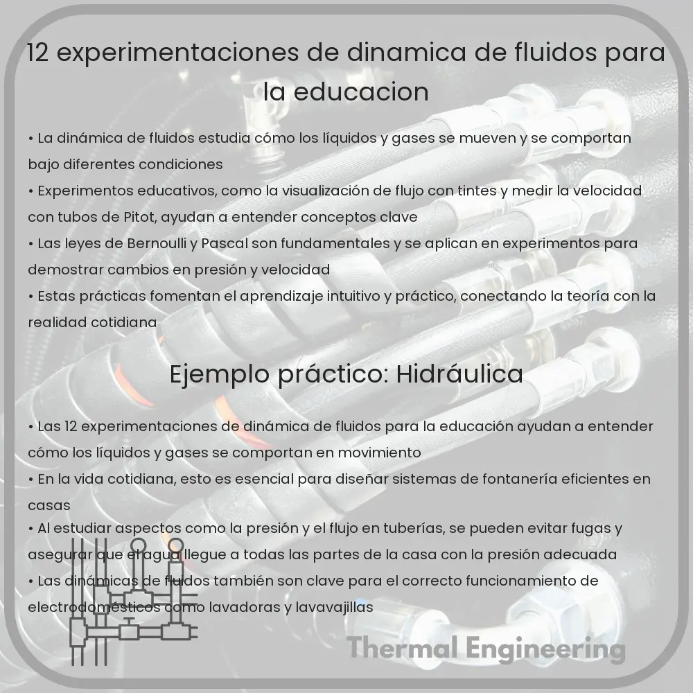 12 Experimentaciones de Dinámica de Fluidos para la Educación
