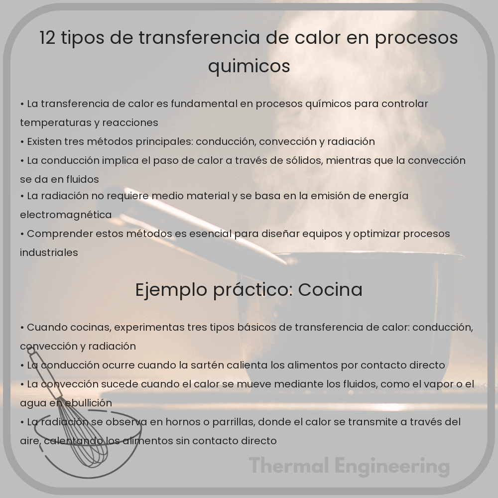 12 Tipos de Transferencia de Calor en Procesos Químicos