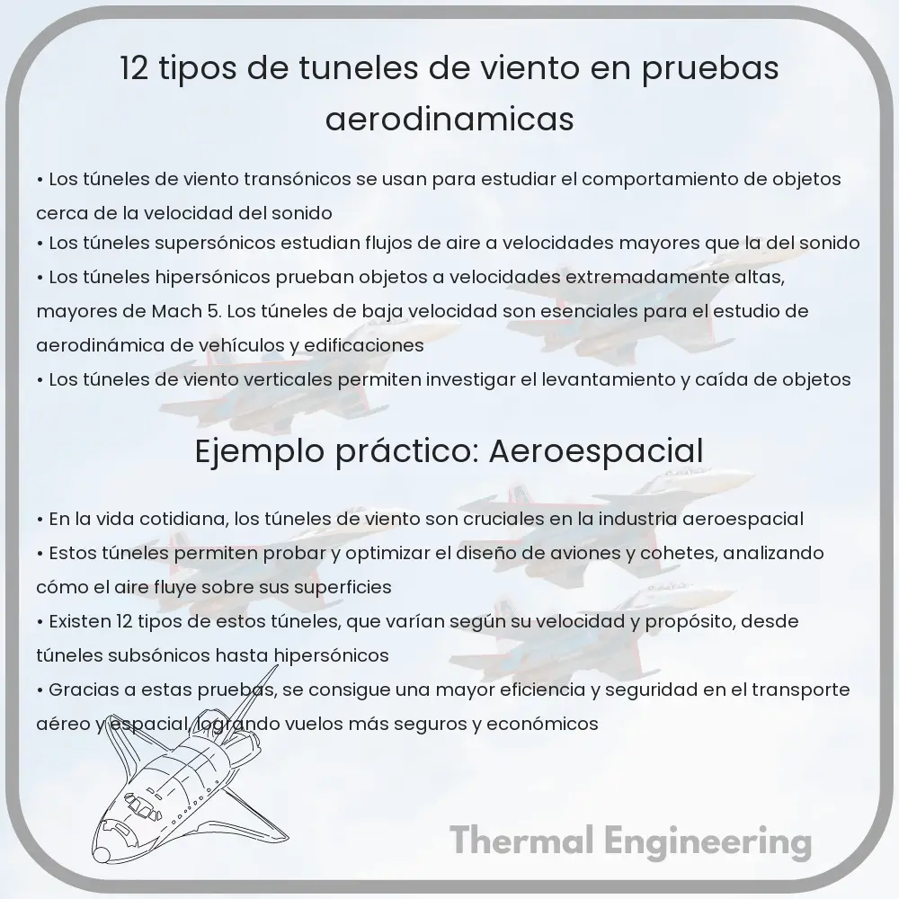 12 Tipos de Túneles de Viento en Pruebas Aerodinámicas