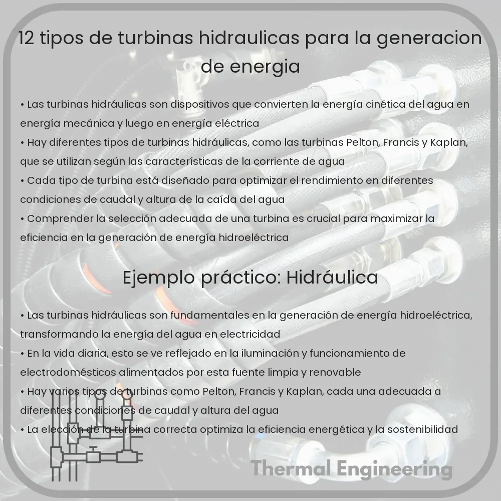 12 Tipos de Turbinas Hidráulicas para la Generación de Energía