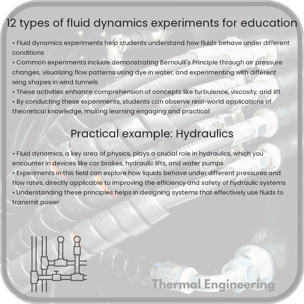 12 Types of Fluid Dynamics Experiments for Education
