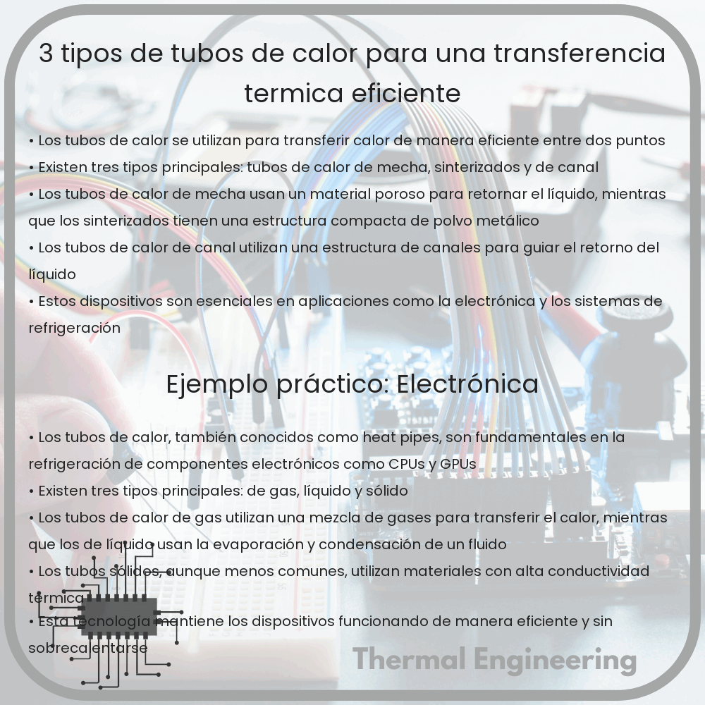 3 Tipos de Tubos de Calor para una Transferencia Térmica Eficiente