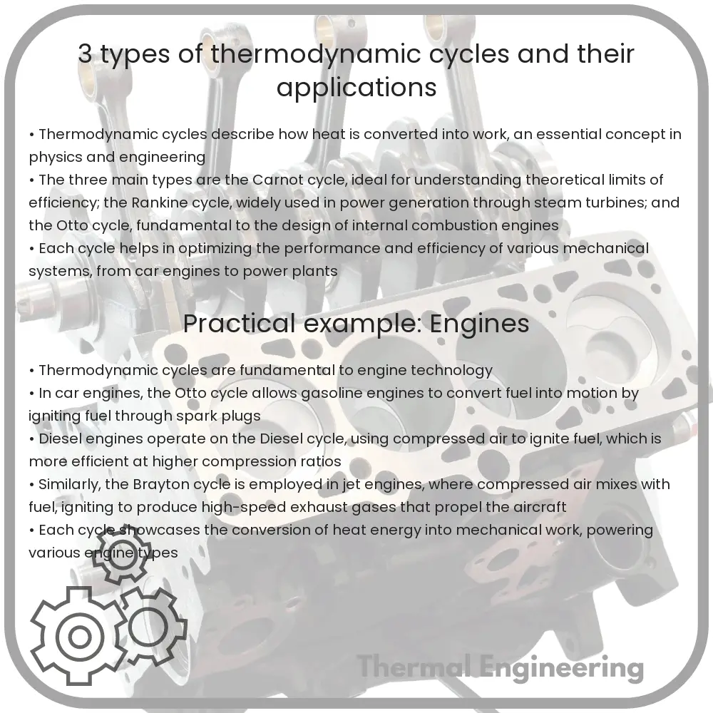 3 Types of Thermodynamic Cycles and Their Applications