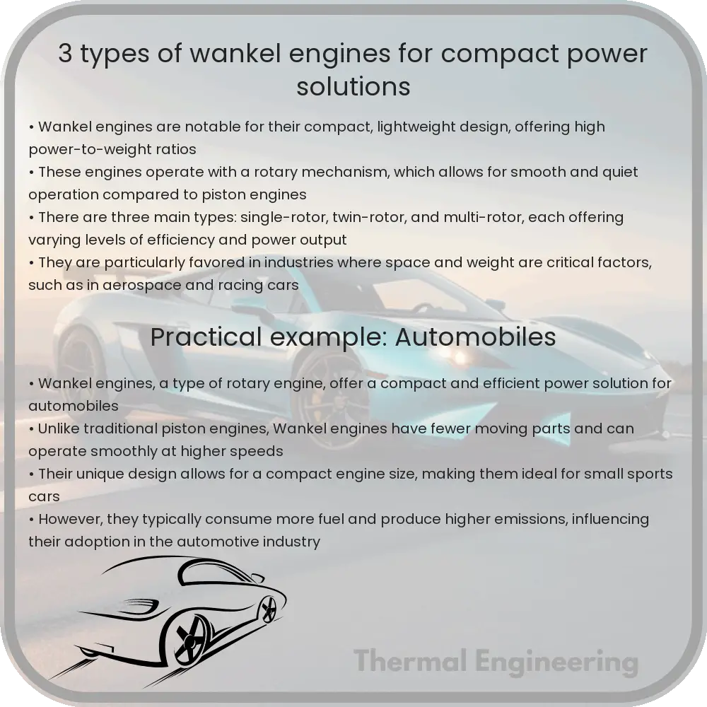 3 Types of Wankel Engines for Compact Power Solutions