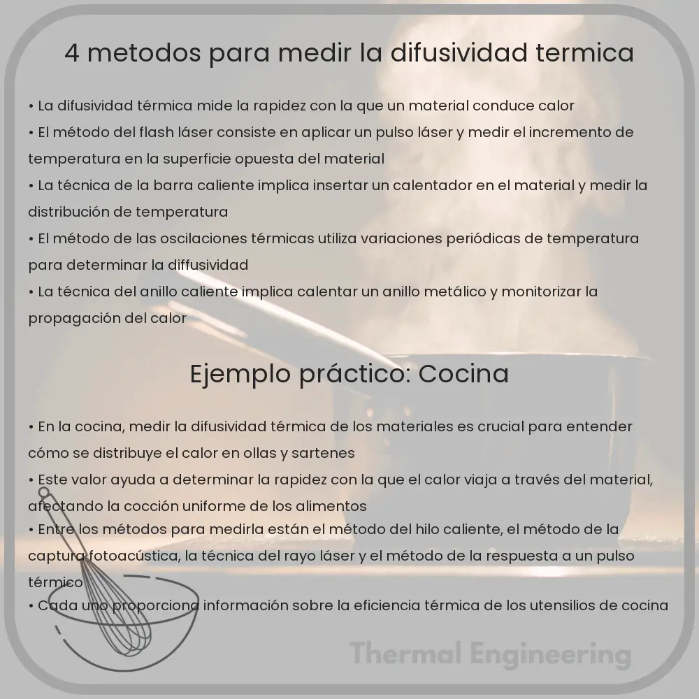 4 Métodos para Medir la Difusividad Térmica