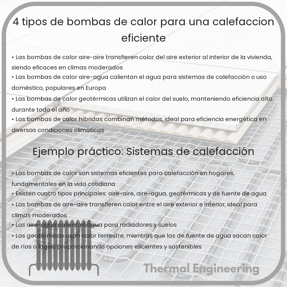 4 Tipos de Bombas de Calor para una Calefacción Eficiente