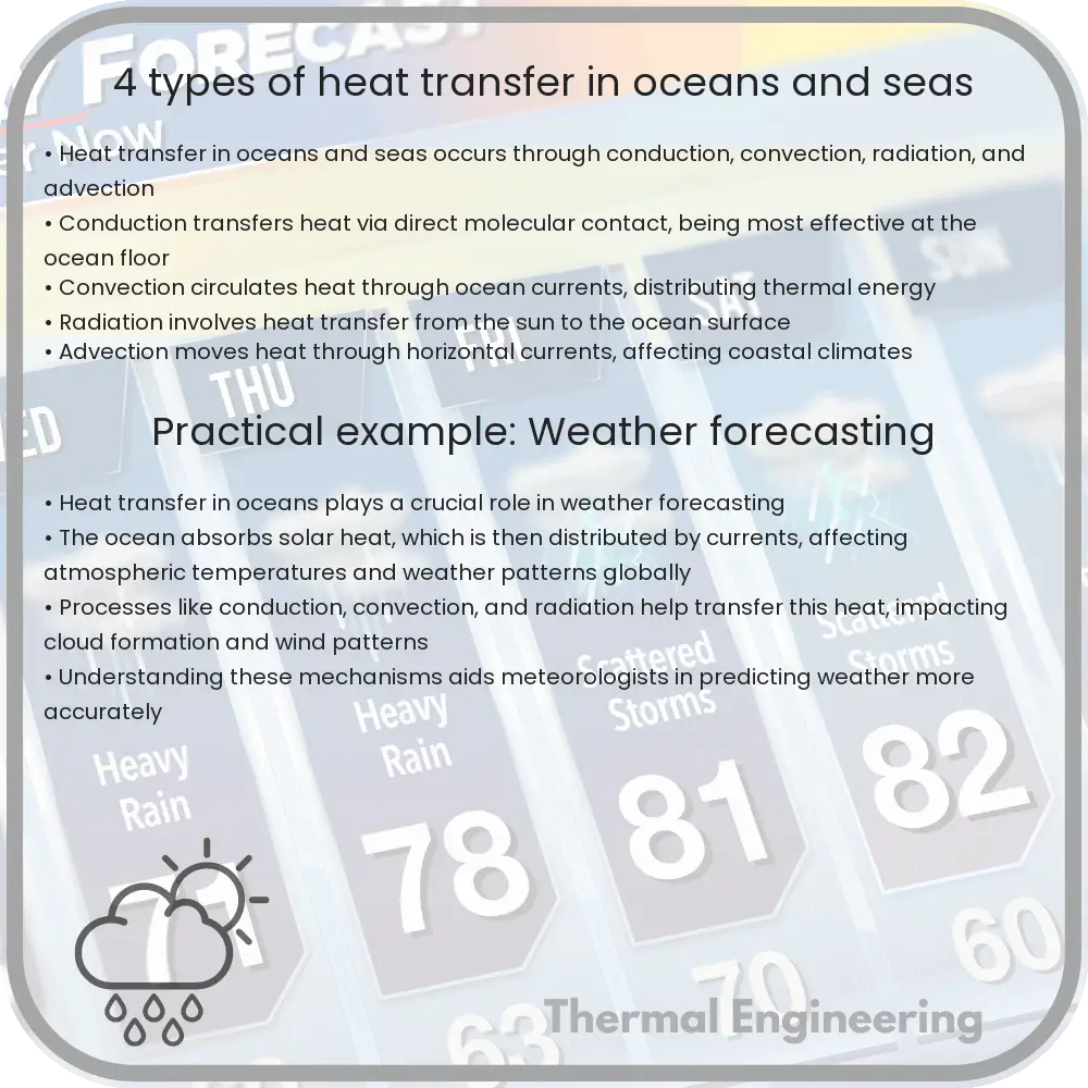 4 Types of Heat Transfer in Oceans and Seas