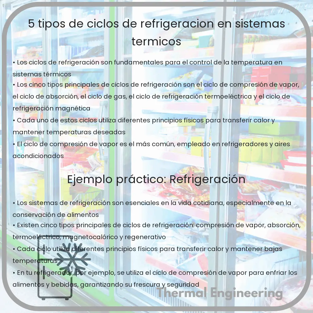 5 Tipos de Ciclos de Refrigeración en Sistemas Térmicos
