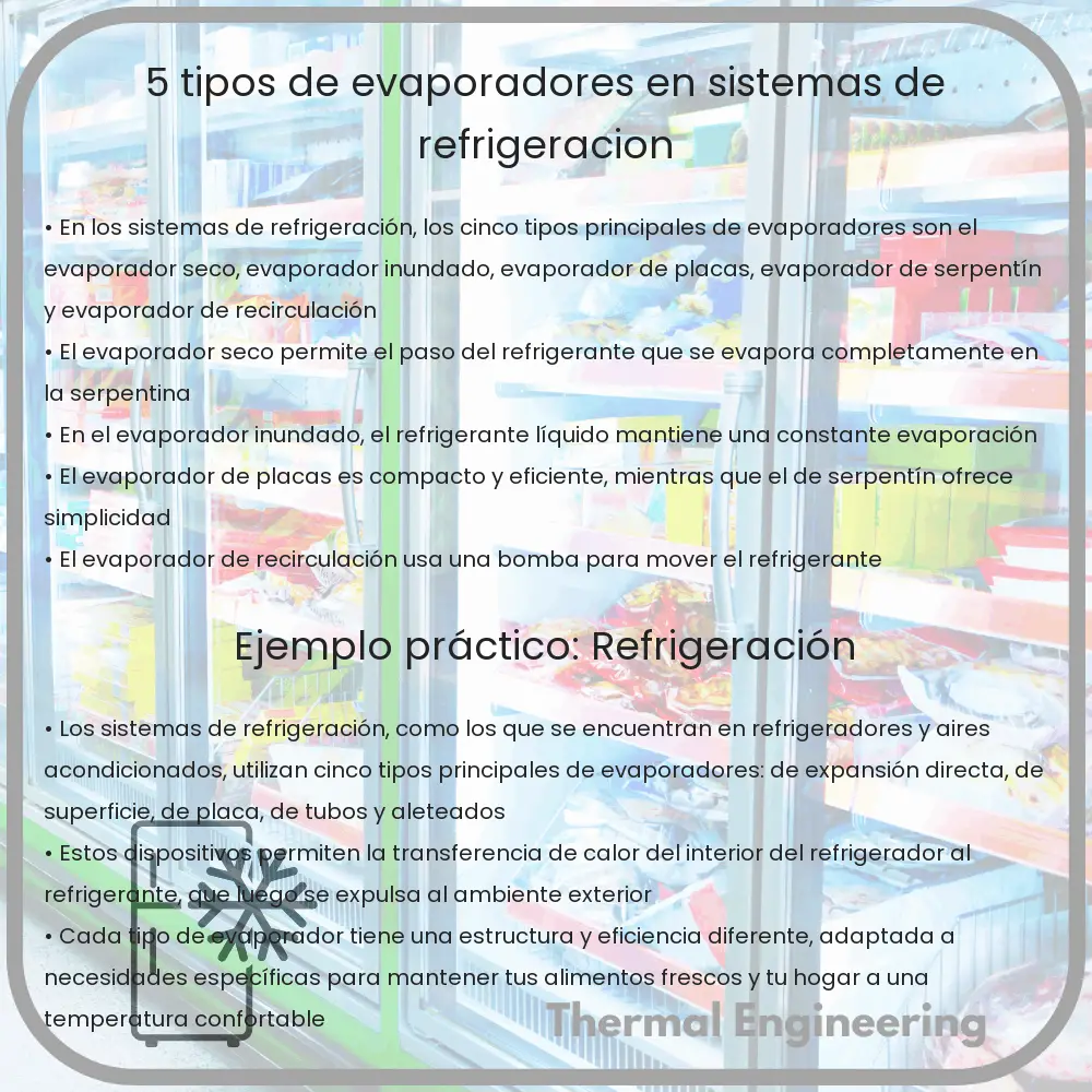 5 Tipos de Evaporadores en Sistemas de Refrigeración