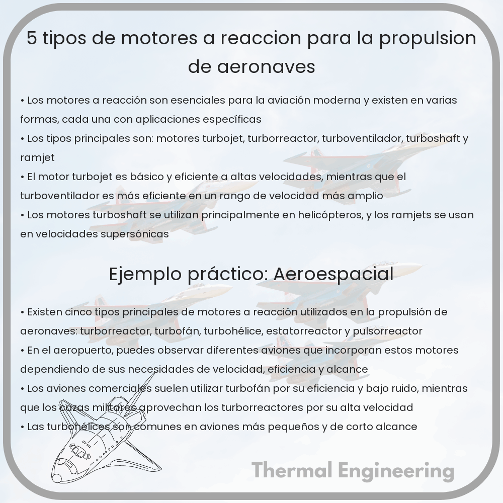 5 Tipos de Motores a Reacción para la Propulsión de Aeronaves