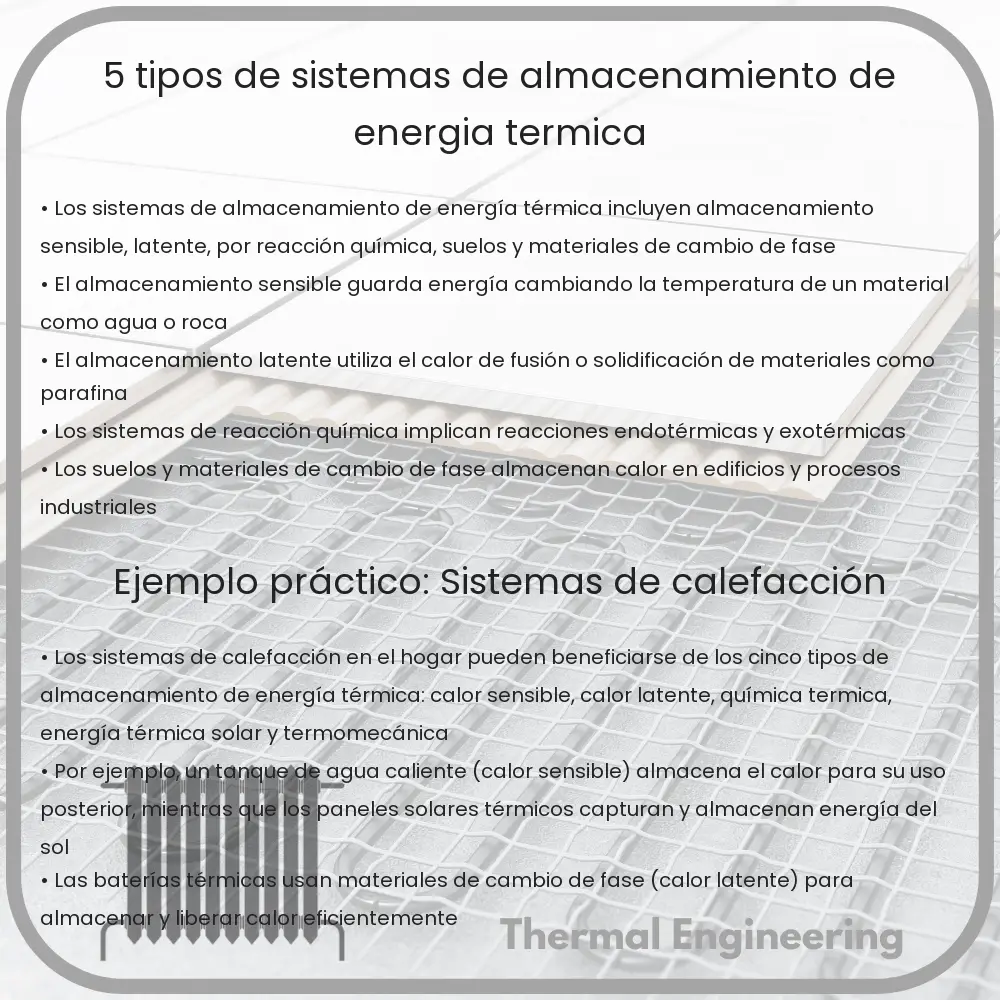 5 Tipos de Sistemas de Almacenamiento de Energía Térmica