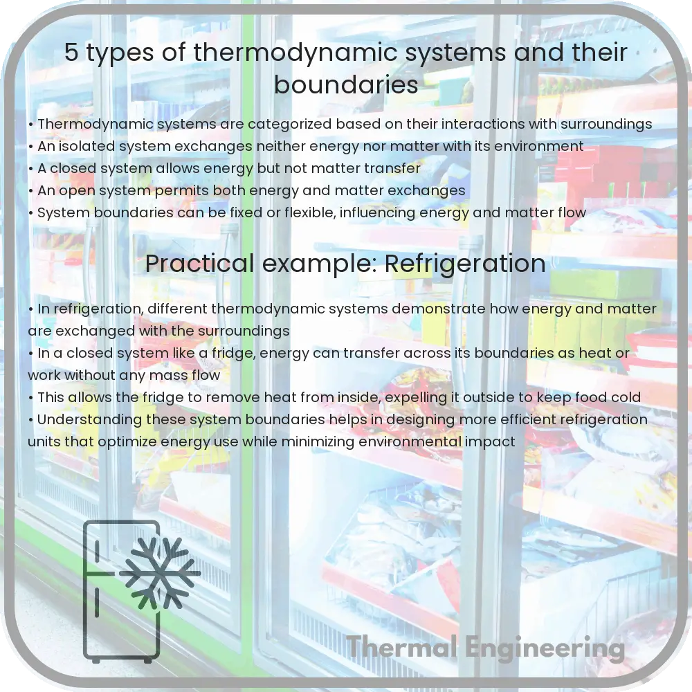 5 Types of Thermodynamic Systems and Their Boundaries
