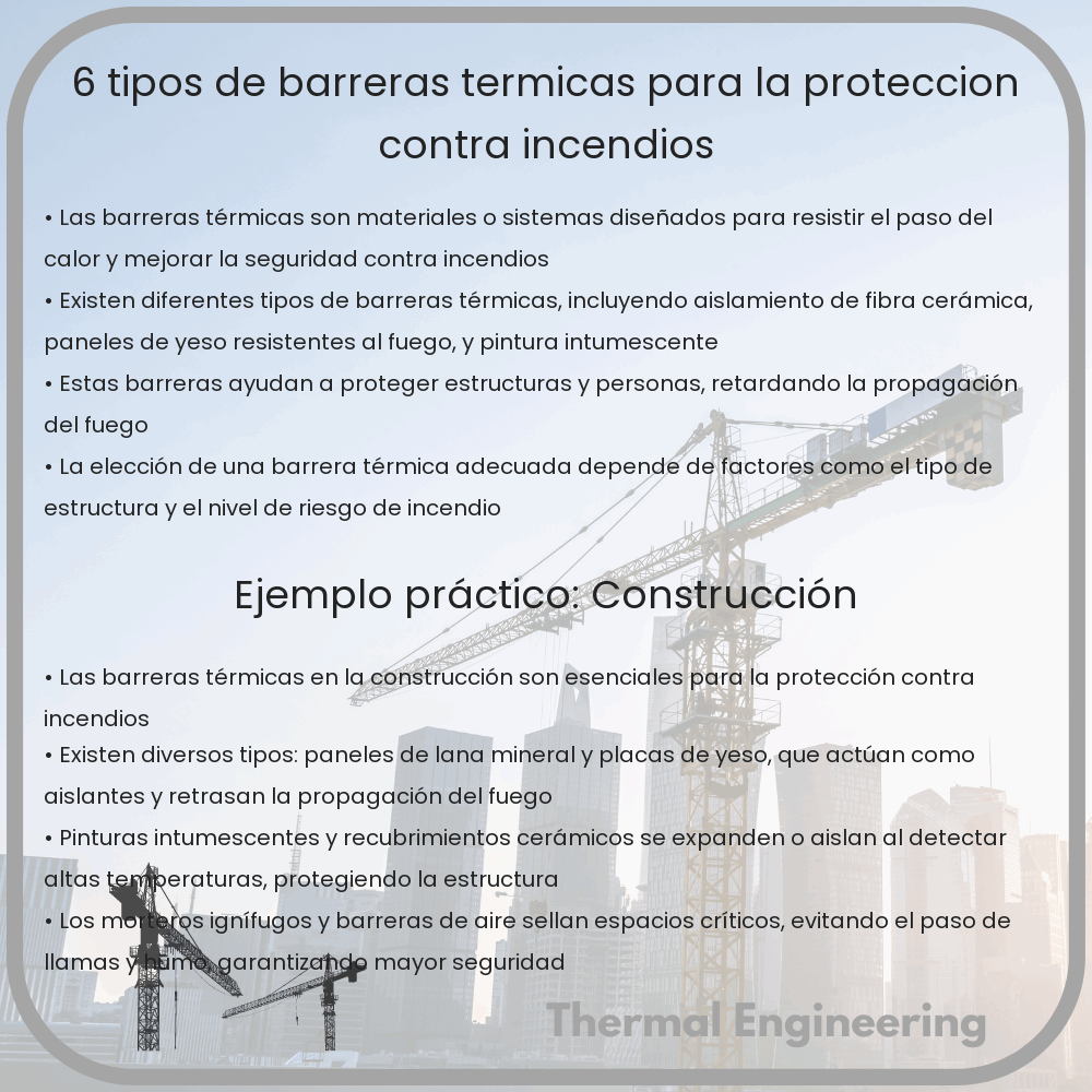 6 Tipos de Barreras Térmicas para la Protección Contra Incendios