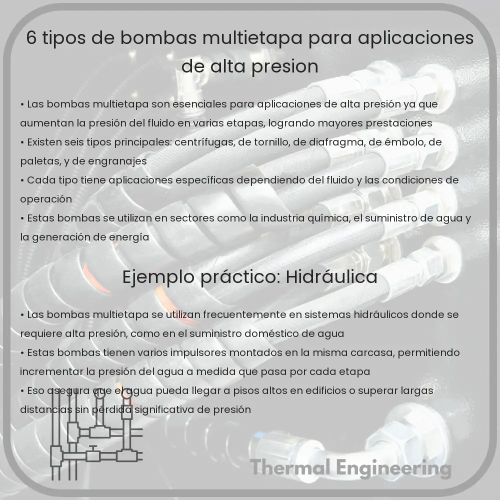 6 Tipos de Bombas Multietapa para Aplicaciones de Alta Presión