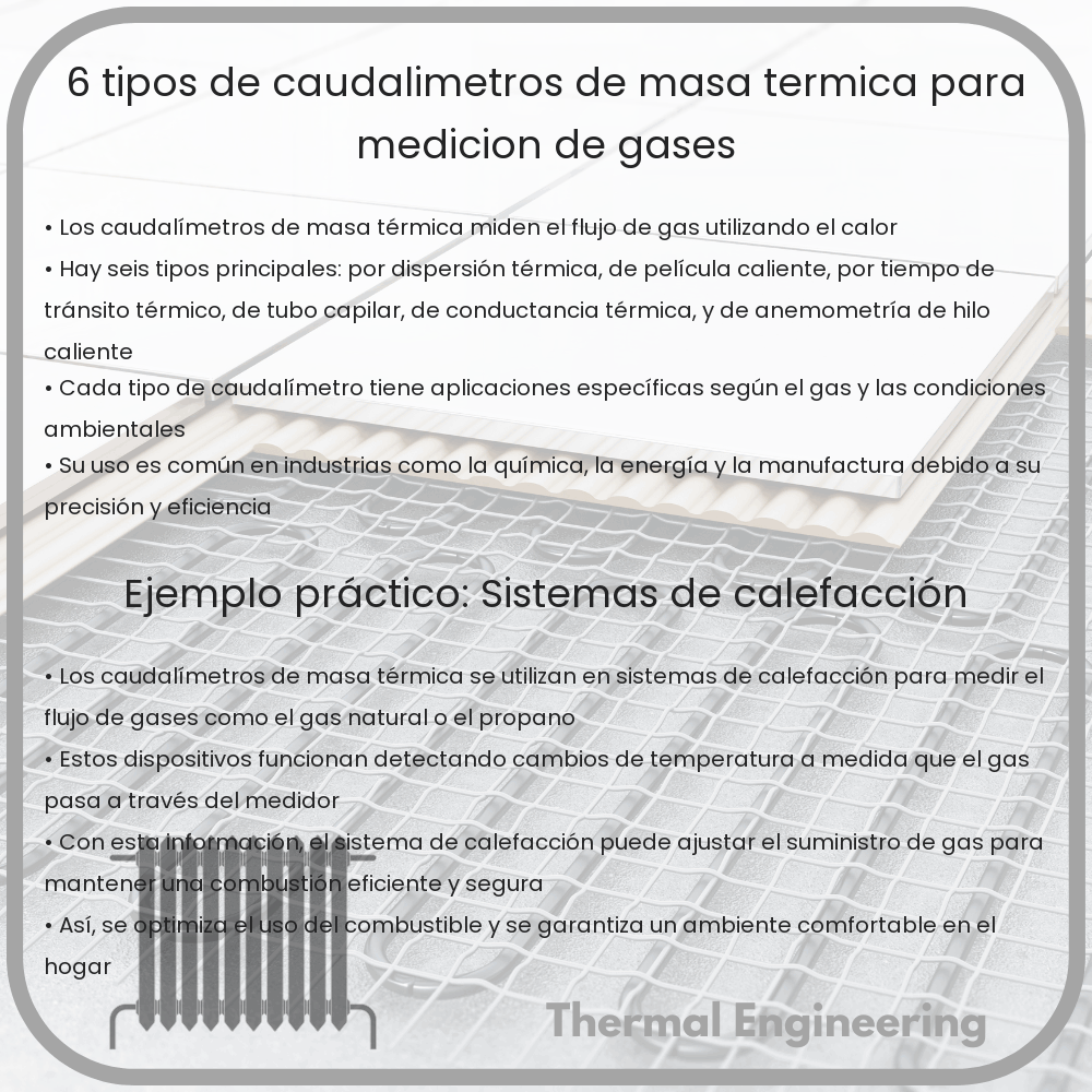 6 Tipos de Caudalímetros de Masa Térmica para Medición de Gases