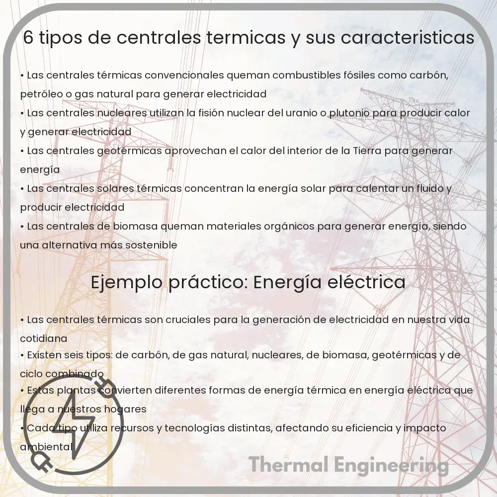 6 Tipos de Centrales Térmicas y Sus Características