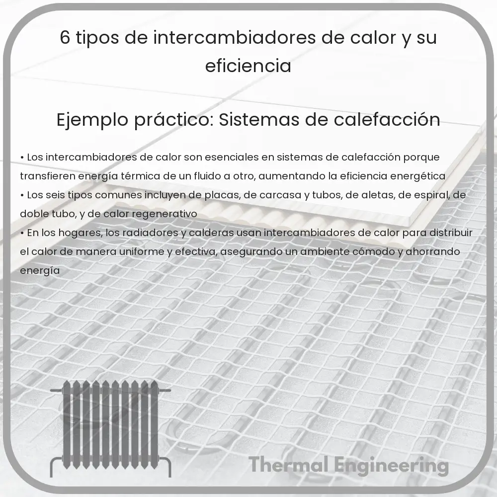 6 Tipos de Intercambiadores de Calor y su Eficiencia