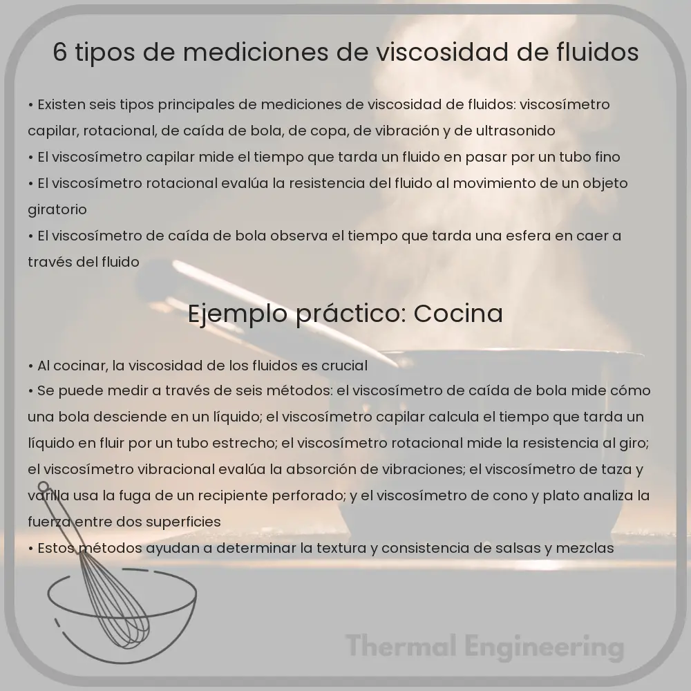 6 Tipos de Mediciones de Viscosidad de Fluidos
