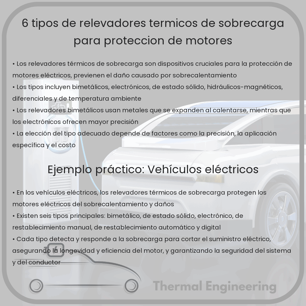 6 Tipos de Relevadores Térmicos de Sobrecarga para Protección de Motores