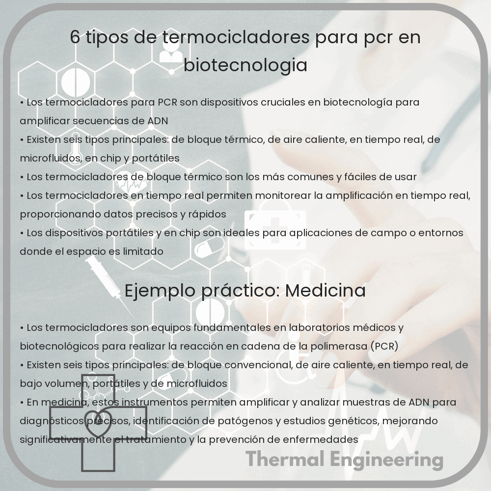 6 Tipos de Termocicladores para PCR en Biotecnología