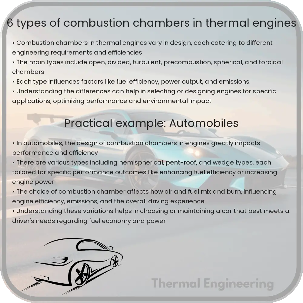 6 Types of Combustion Chambers in Thermal Engines