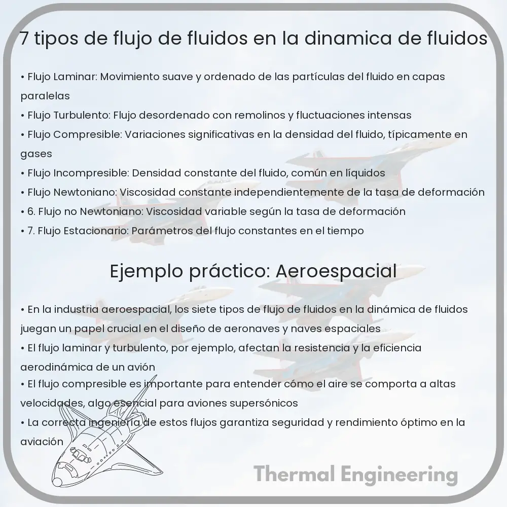 7 Tipos de Flujo de Fluidos en la Dinámica de Fluidos