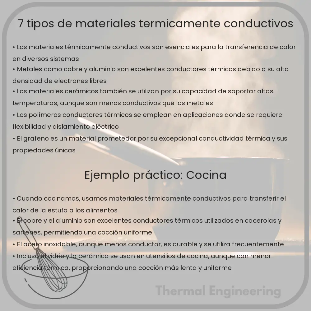 7 Tipos de Materiales Térmicamente Conductivos
