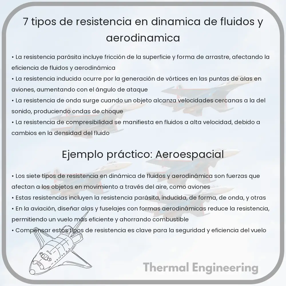 7 Tipos de Resistencia en Dinámica de Fluidos y Aerodinámica