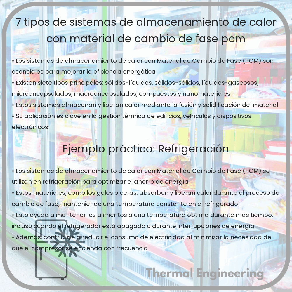 7 Tipos de Sistemas de Almacenamiento de Calor con Material de Cambio de Fase (PCM)