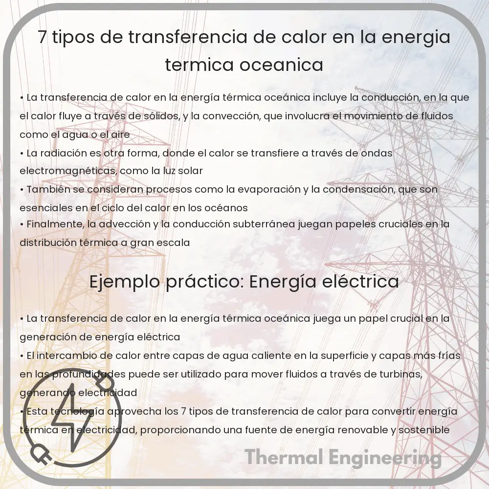 7 Tipos de Transferencia de Calor en la Energía Térmica Oceánica