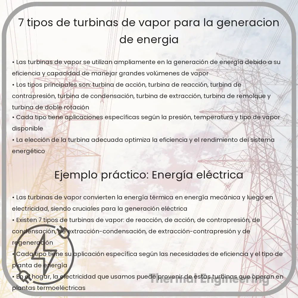 7 Tipos de Turbinas de Vapor para la Generación de Energía
