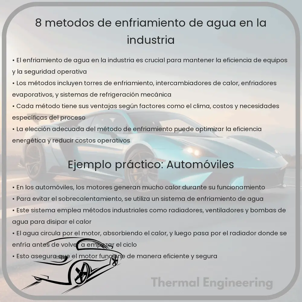 8 Métodos de Enfriamiento de Agua en la Industria
