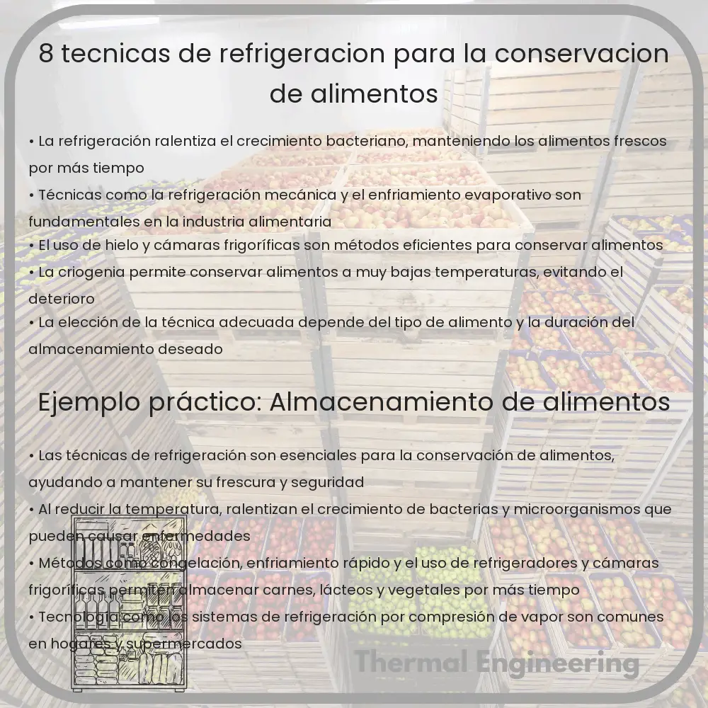 8 Técnicas de Refrigeración para la Conservación de Alimentos