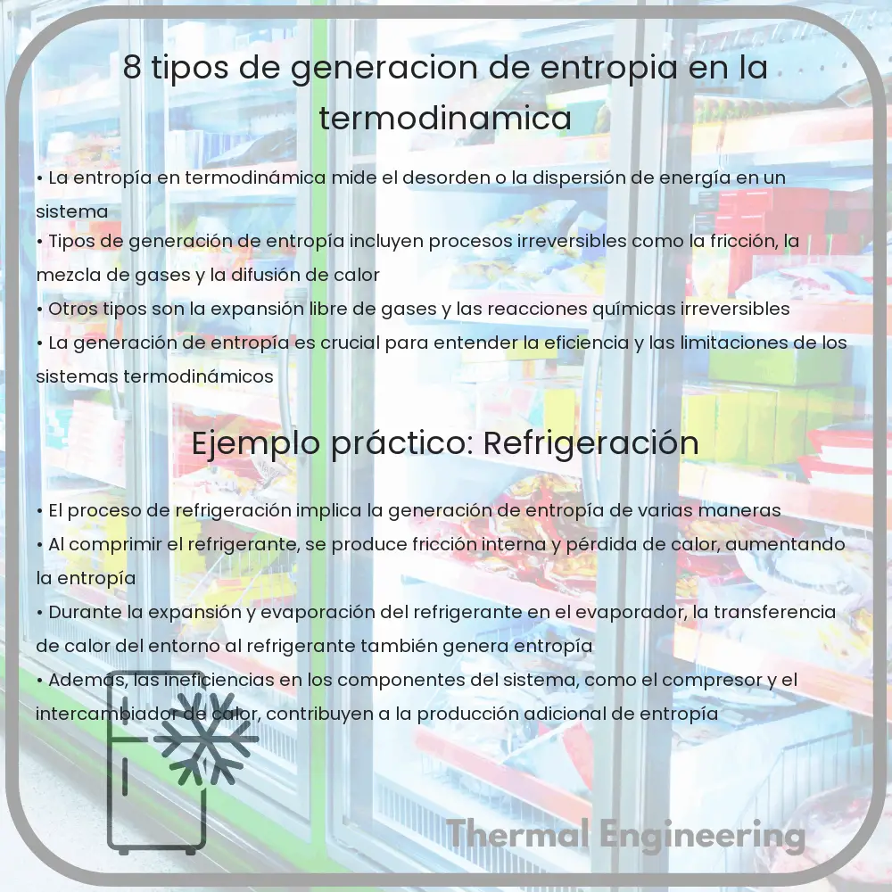 8 Tipos de Generación de Entropía en la Termodinámica