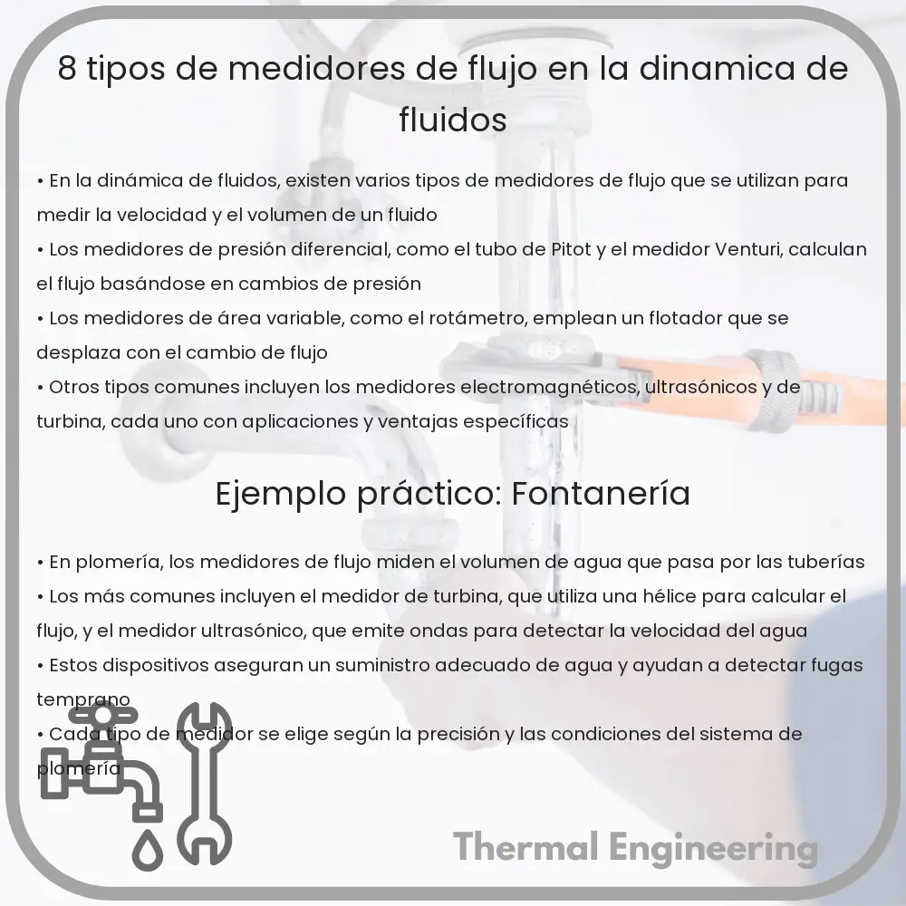 8 Tipos de Medidores de Flujo en la Dinámica de Fluidos