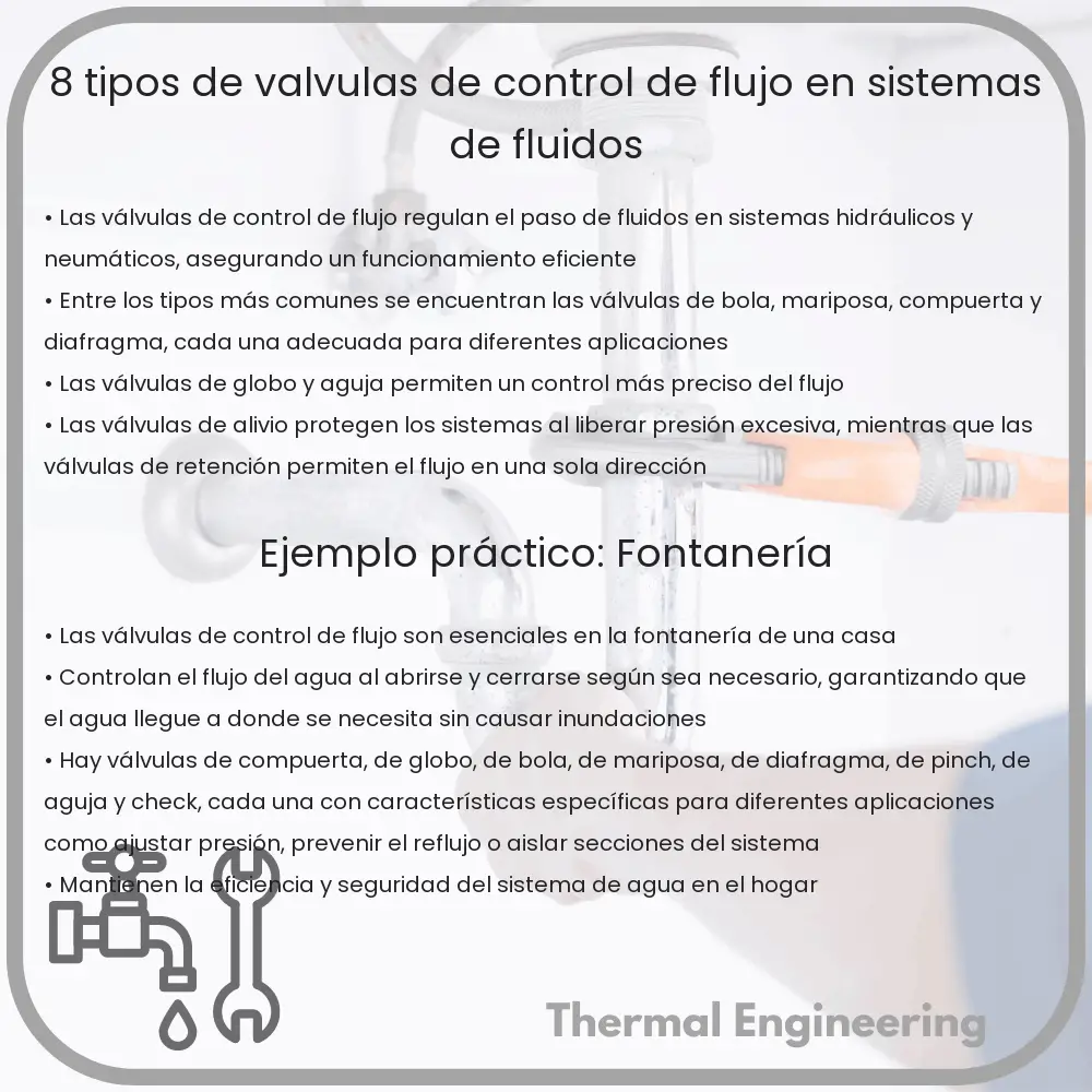 8 Tipos de Válvulas de Control de Flujo en Sistemas de Fluidos
