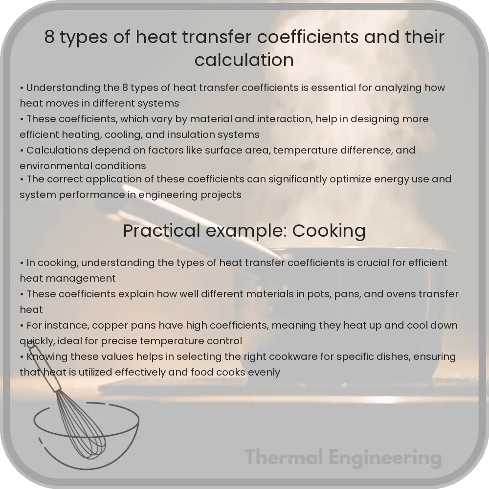 8 Types of Heat Transfer Coefficients and Their Calculation