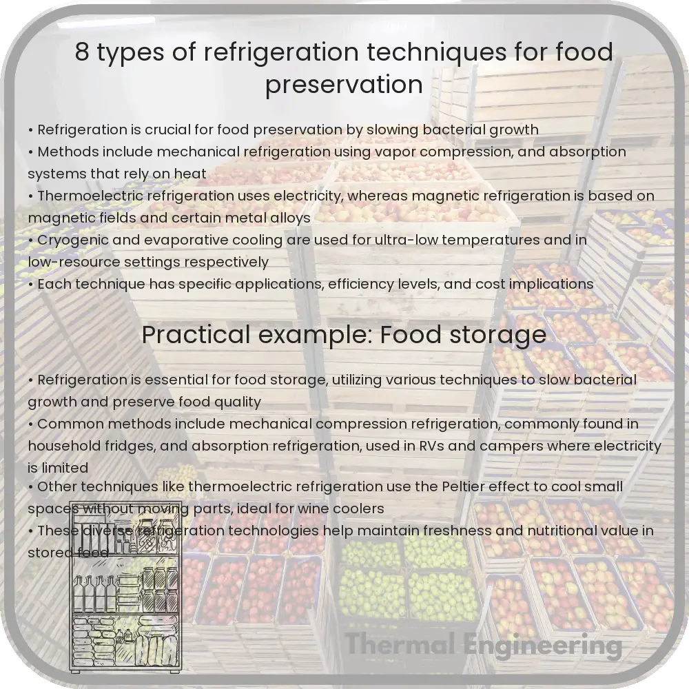 8 Types of Refrigeration Techniques for Food Preservation