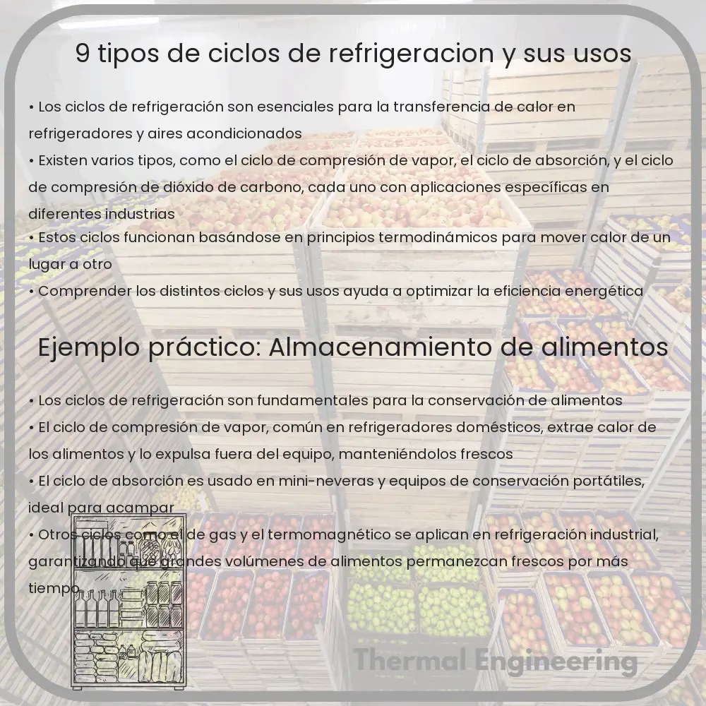9 Tipos de Ciclos de Refrigeración y Sus Usos