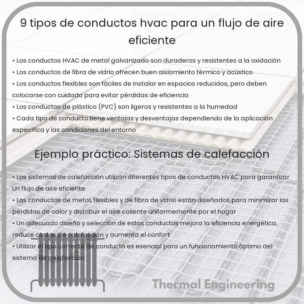 9 Tipos de Conductos HVAC para un Flujo de Aire Eficiente