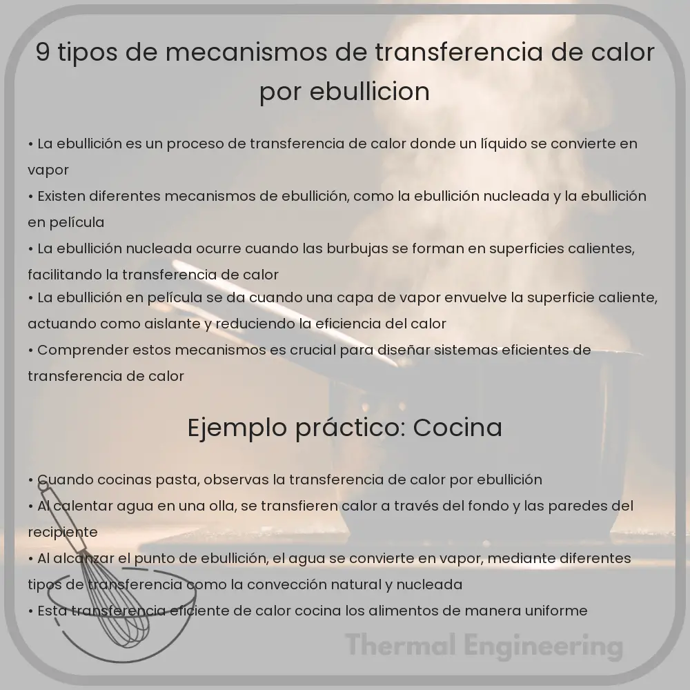 9 Tipos de Mecanismos de Transferencia de Calor por Ebullición